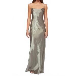 NEW BEC + BRIDGE fleur maxi dress in iridescent silver